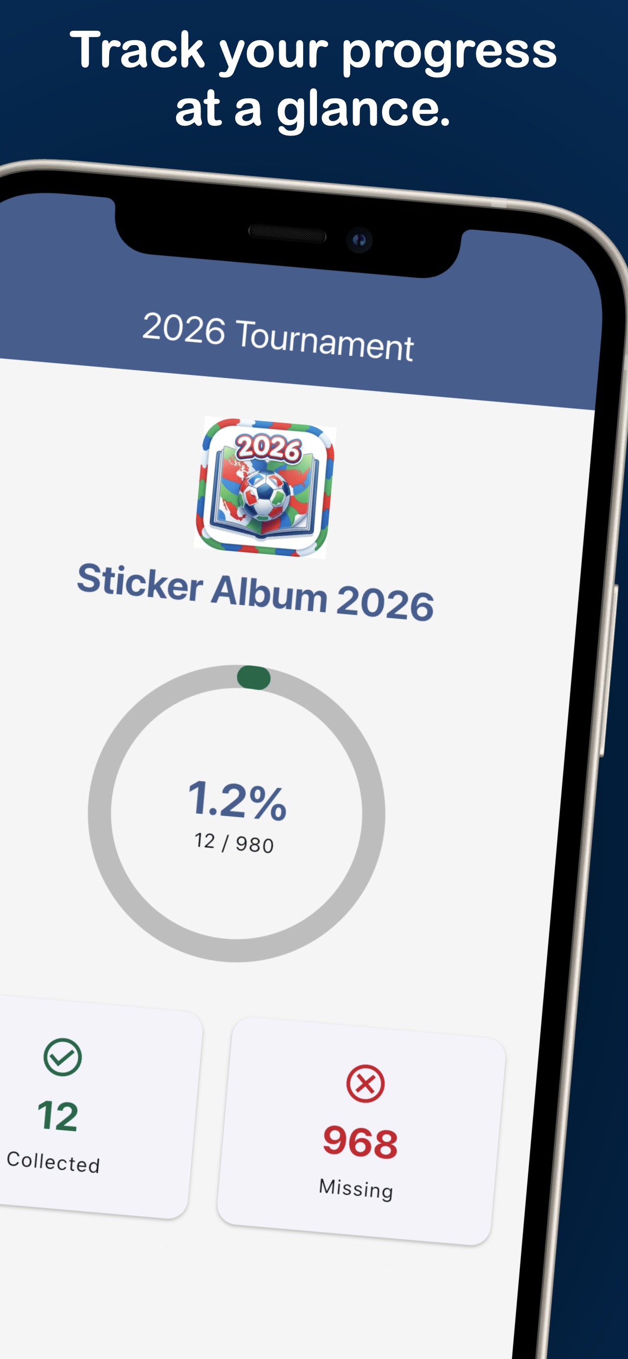 Browse sections and track stickers